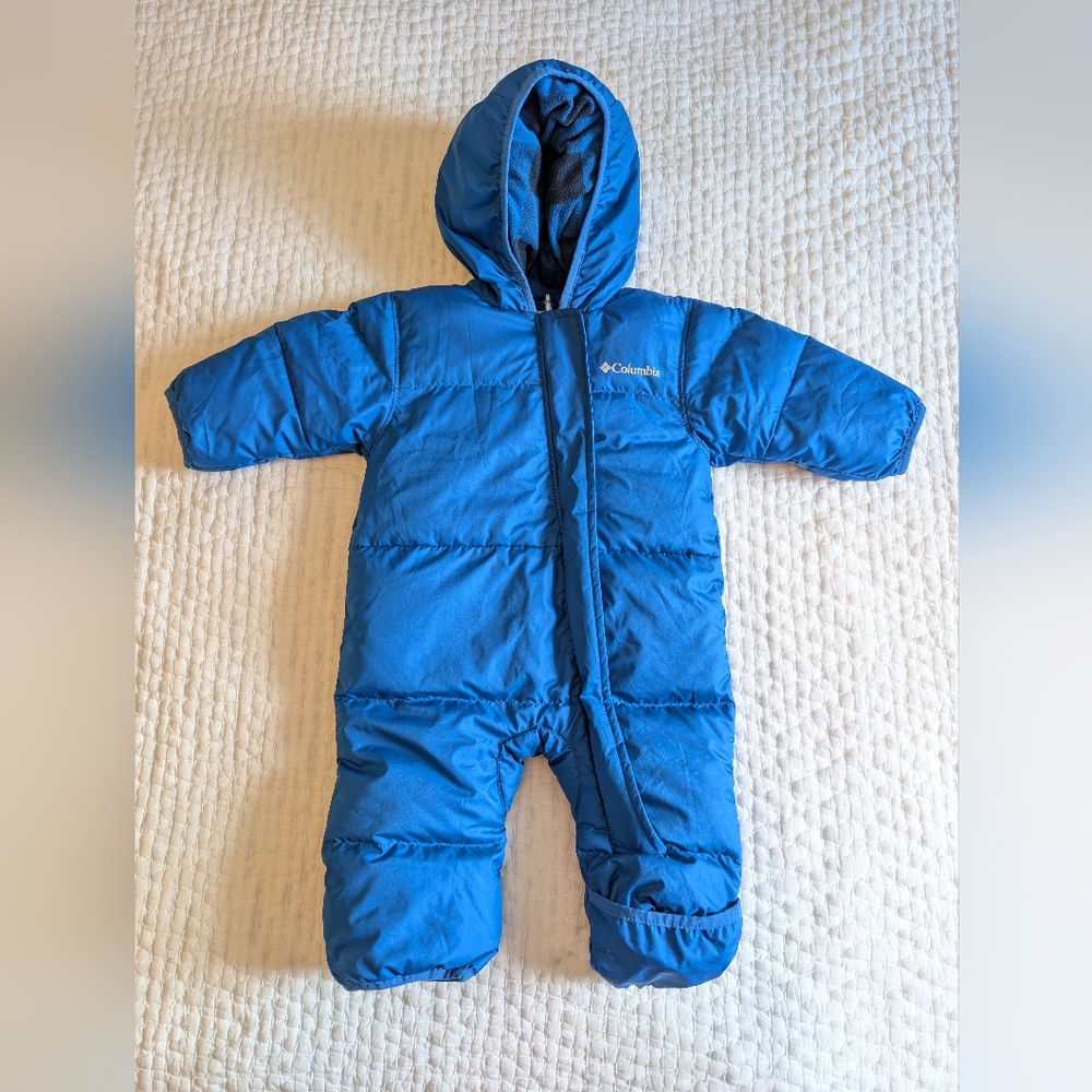 Columbia Blue Baby Snowsuit 3-6M
